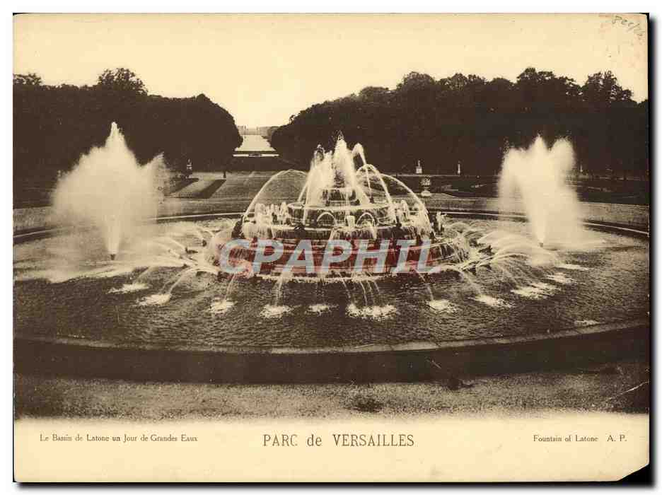 CPA Grand Format Versailles Parc Le bassin de Latone un jour de grandes eaux 28 * 21 cm