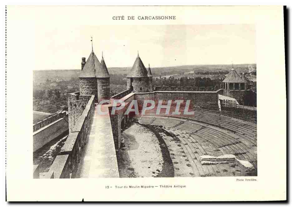 CPA Grand Format Cite De Carcassonne Tour du Moulin Mipadre 28 * 23 cm