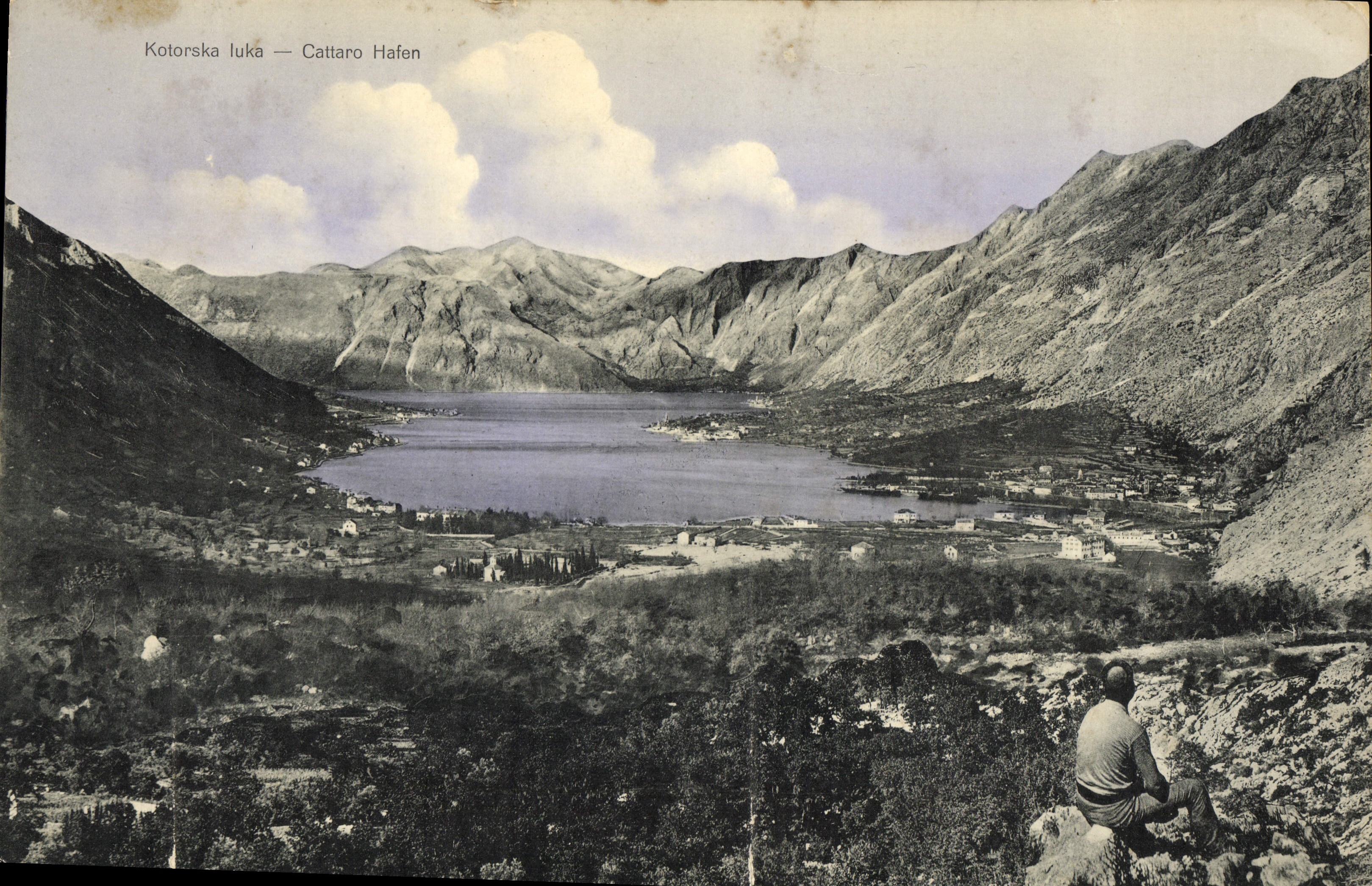 CPA Grand Format Kotorska luka Cattaro Hafen 27 * 18 cm