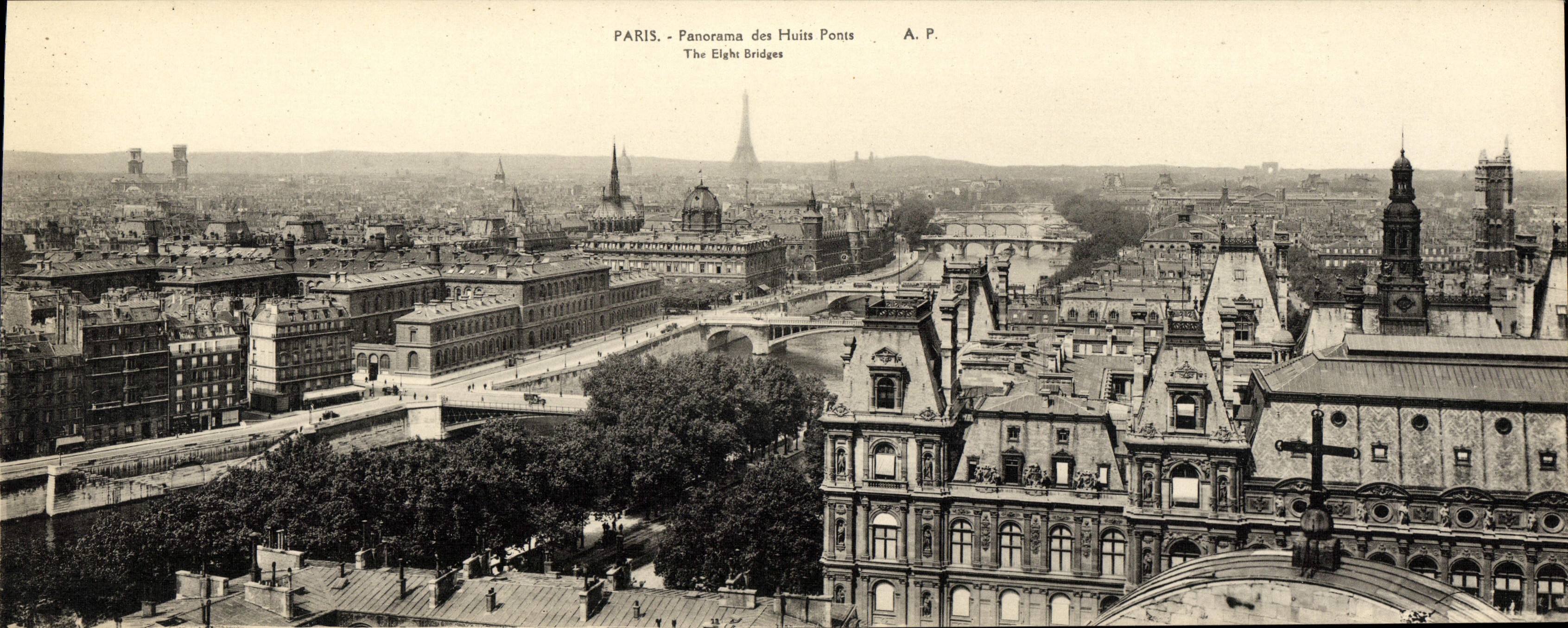 Parigi - Panorama delle Otto Ponti — A.P. — editore A.P. (A. P.)