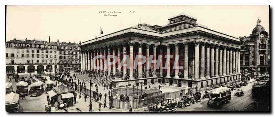 CPA Grand Format Paris La Bourse 28.5 * 11 cm