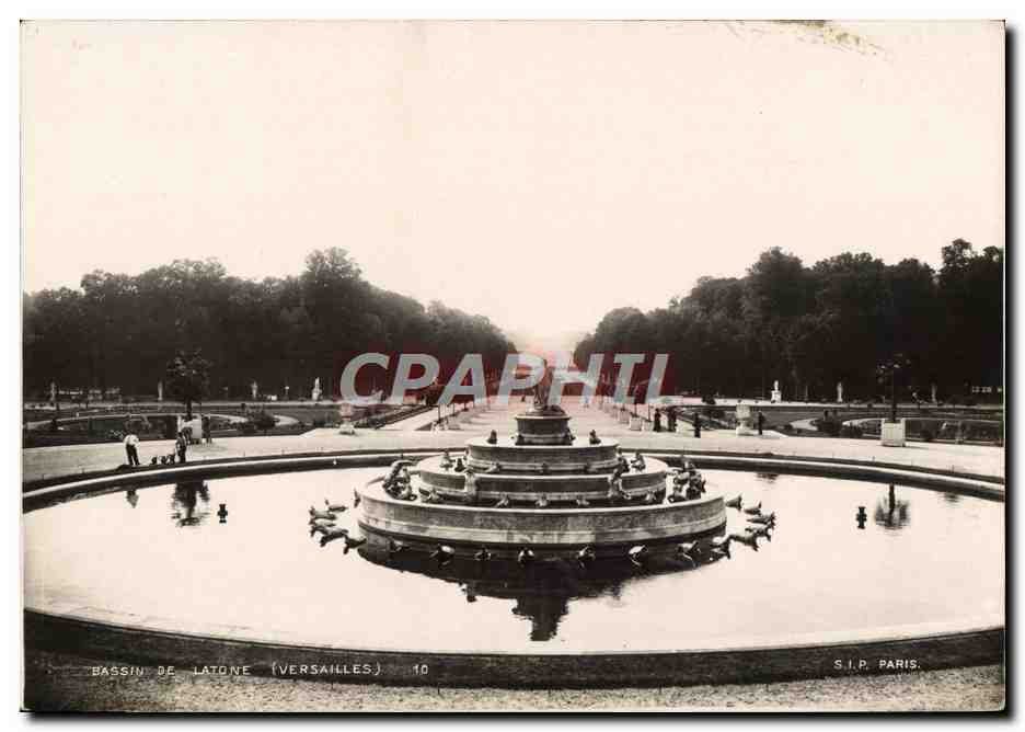 CPA Grand Format Versailles Bassin de Latone 17 * 11.5 cm