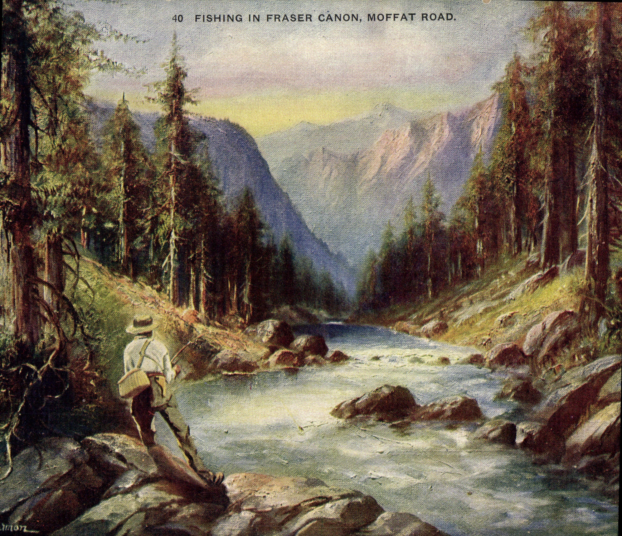 Fishing in Fraser Canyon, Moffat Road — William H. Haffner & Co. Publishers, n°40