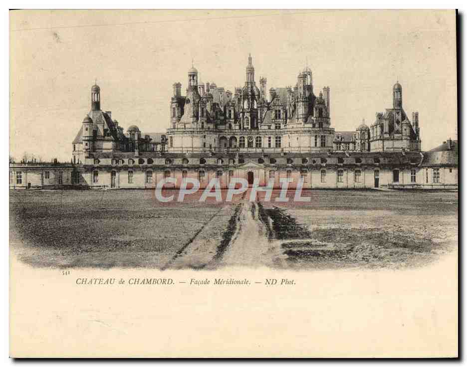 CPA Grand Format Chateau de Chambord Facade meridionale 18 * 14 cm
