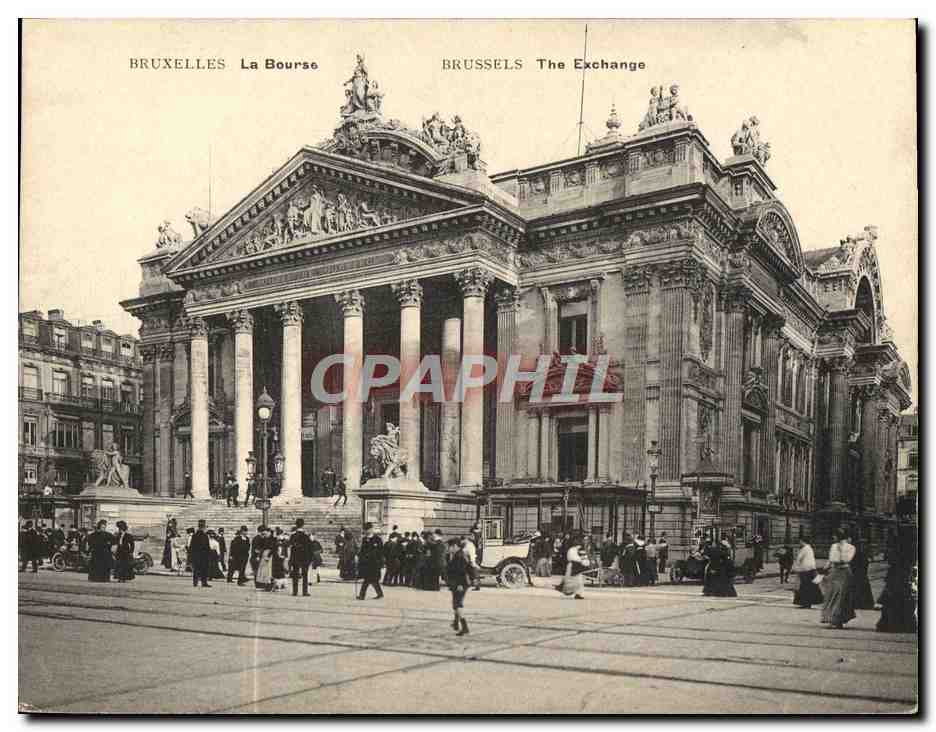 CPA Grand Format Bruxelles La Bourse 18 * 14 cm