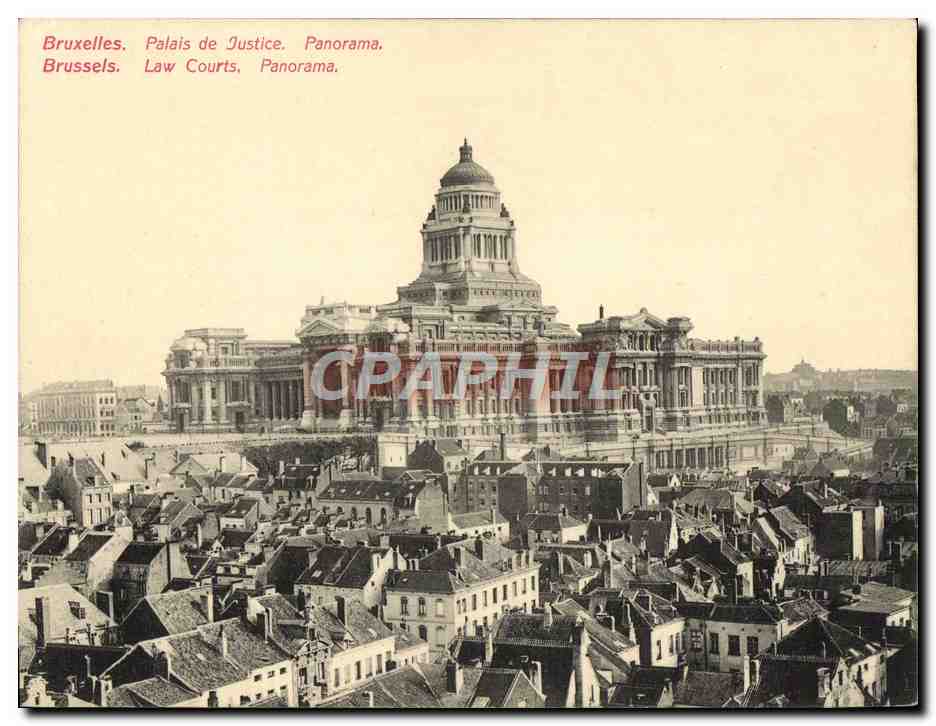 CPA Grand Format Bruxelles Palais De Justice 18 * 14 cm