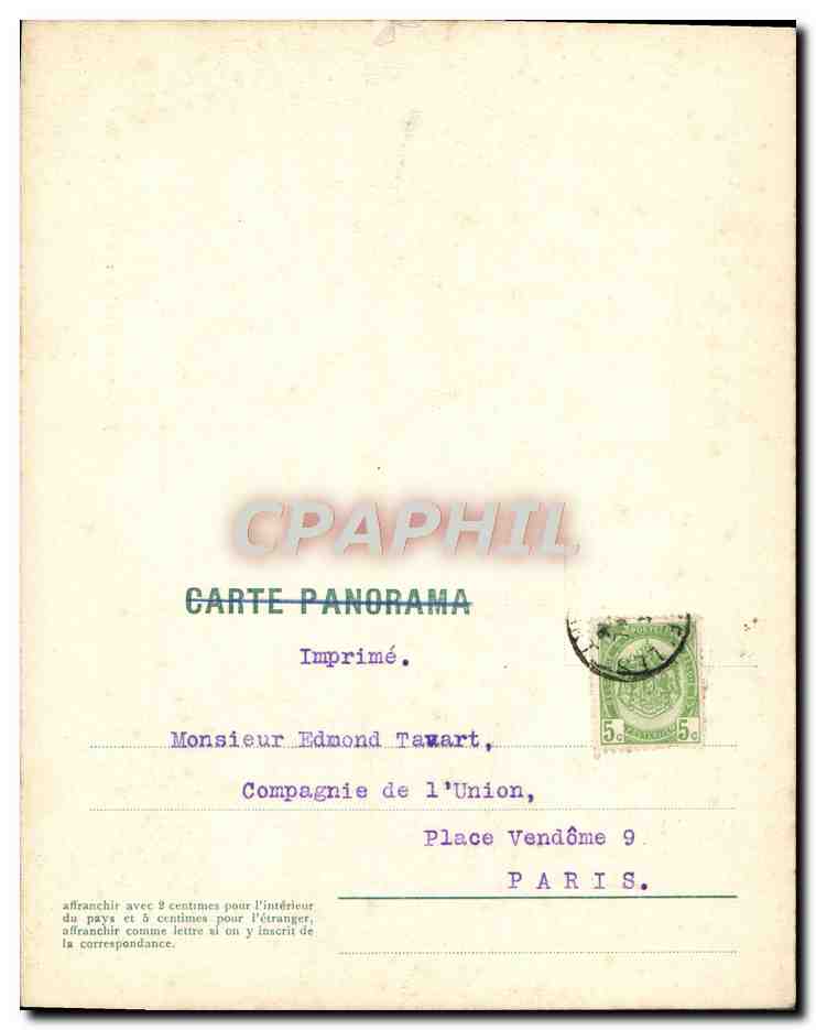 CPA Grand Format Panorama De Bruxelles Et Du Palais De Justice 18 * 14 cm — Verso