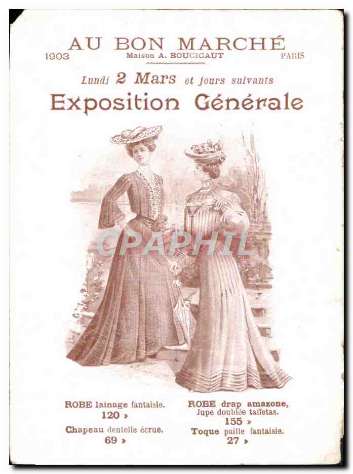 Les Halles... St. Bustache — Au Bon Marché — Éditeur Loir, n°101 — Verso
