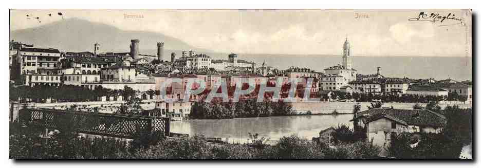 CPA Grand Format Panorama Ivrea 27 * 9 cm