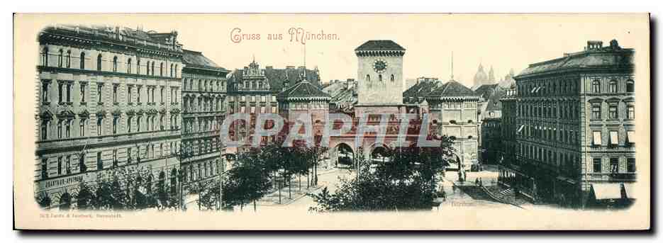 CPA Grand Format Gruss Aus Munchen 28 * 9.5 cm