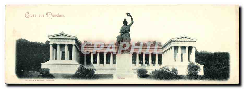 CPA Grand Format Gruss Aus Munchen 28 * 9.5 cm
