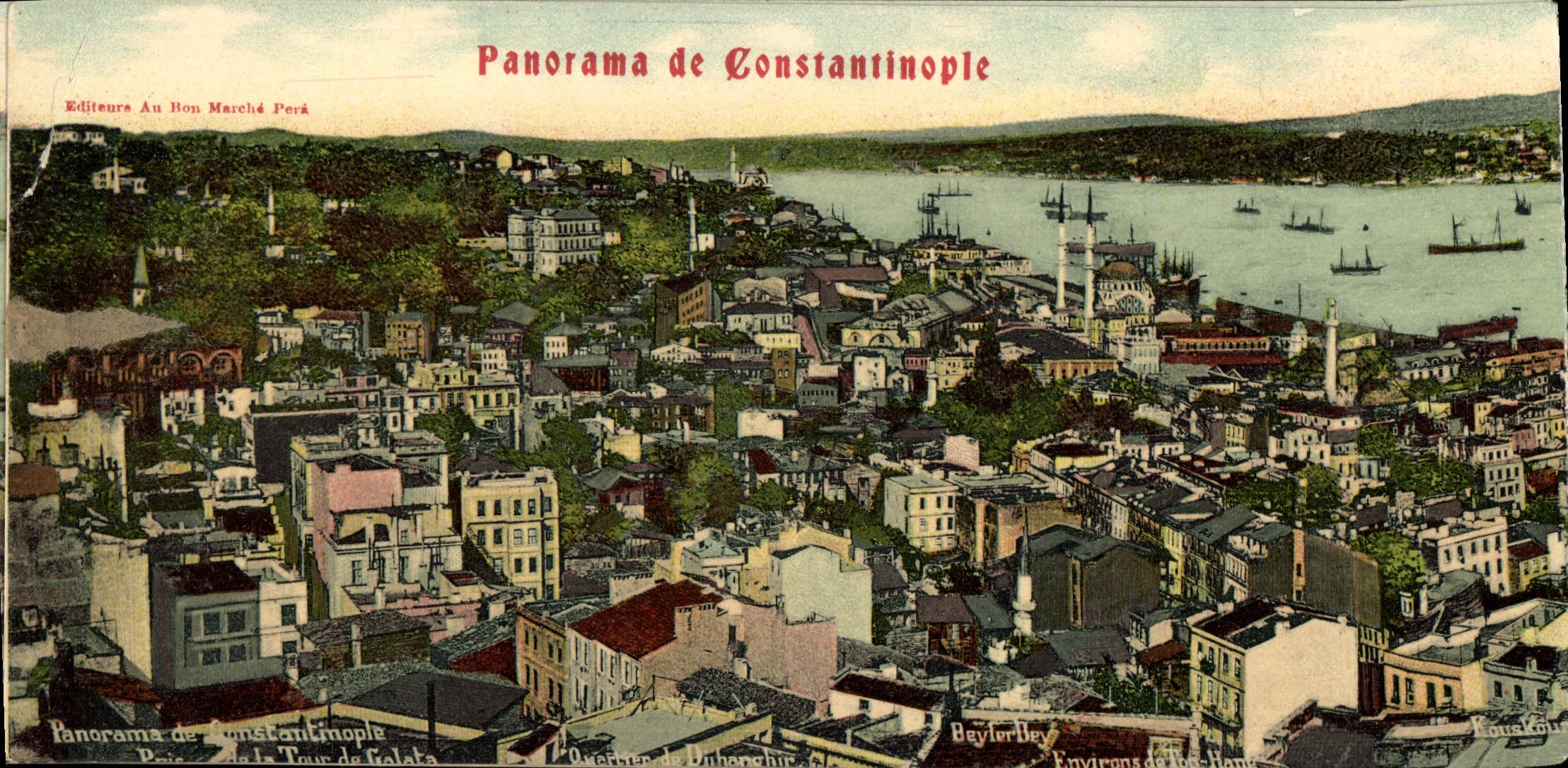 CPA en 3 volet Turquie Constantinople