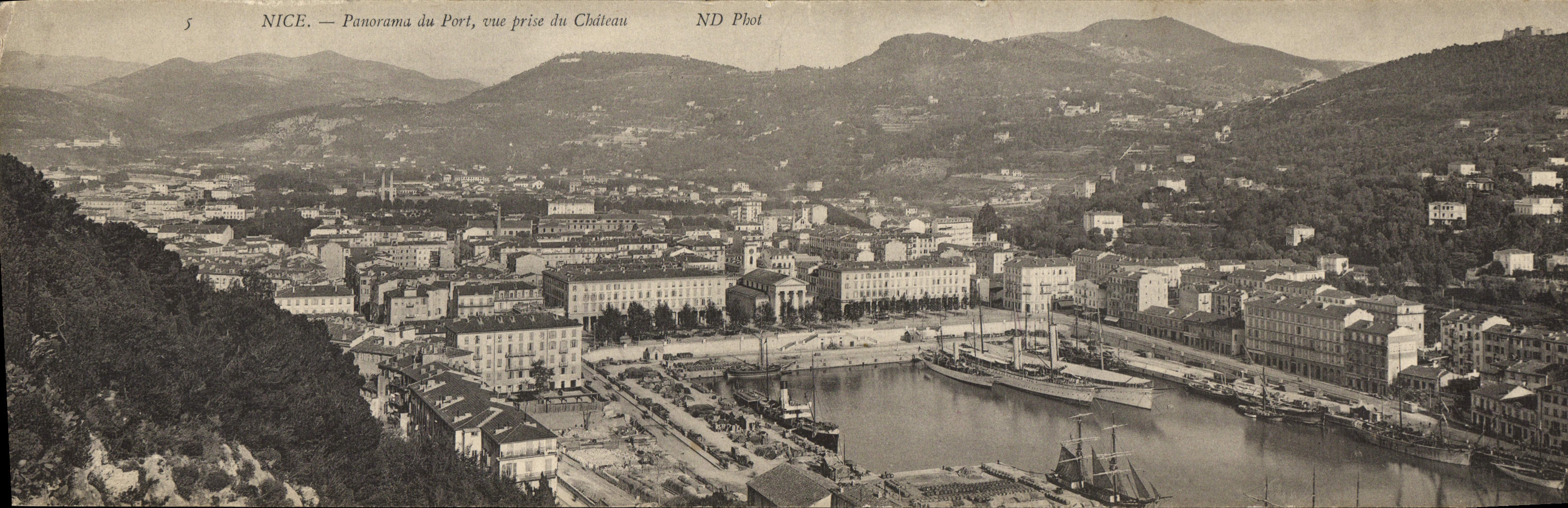 NICE — Panorama del Puerto, vista tomada desde el Castillo — ND Phot