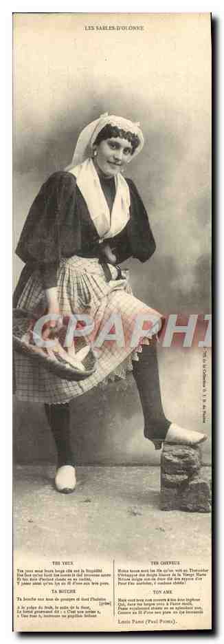 CPA Grand Format Les Sables D'Olonne Sablaise Femme Folklore 28 * 9 cm