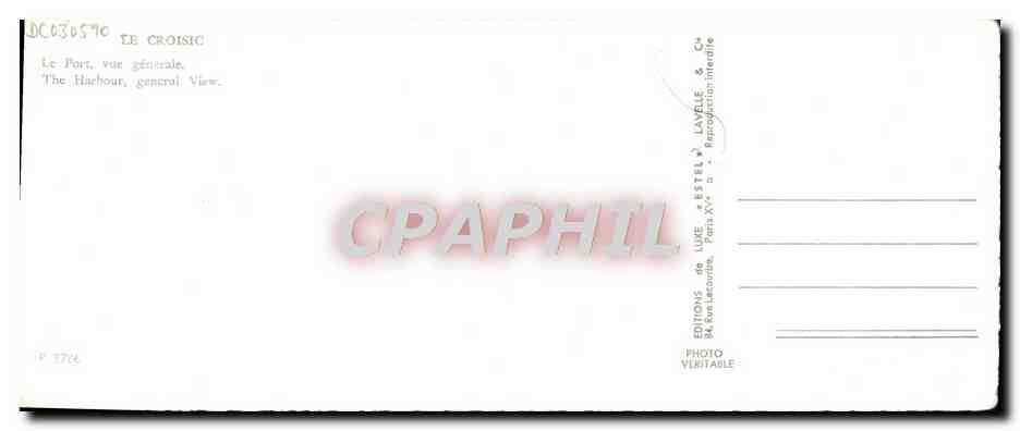 CPA Grand Format Le Croisic Le Port Vue Generale 22 * 8.5cm — Rückseite