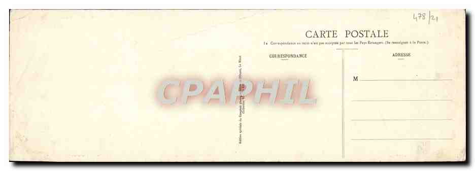 CPA Grand Format Le Mans L'epau Service des eaux 28 * 9.5cm — Rückseite