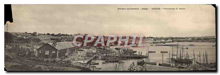 CPA Grand Format Afrique Occidentale Dakar Panorama Senegal E Rade 28 * 11 cm