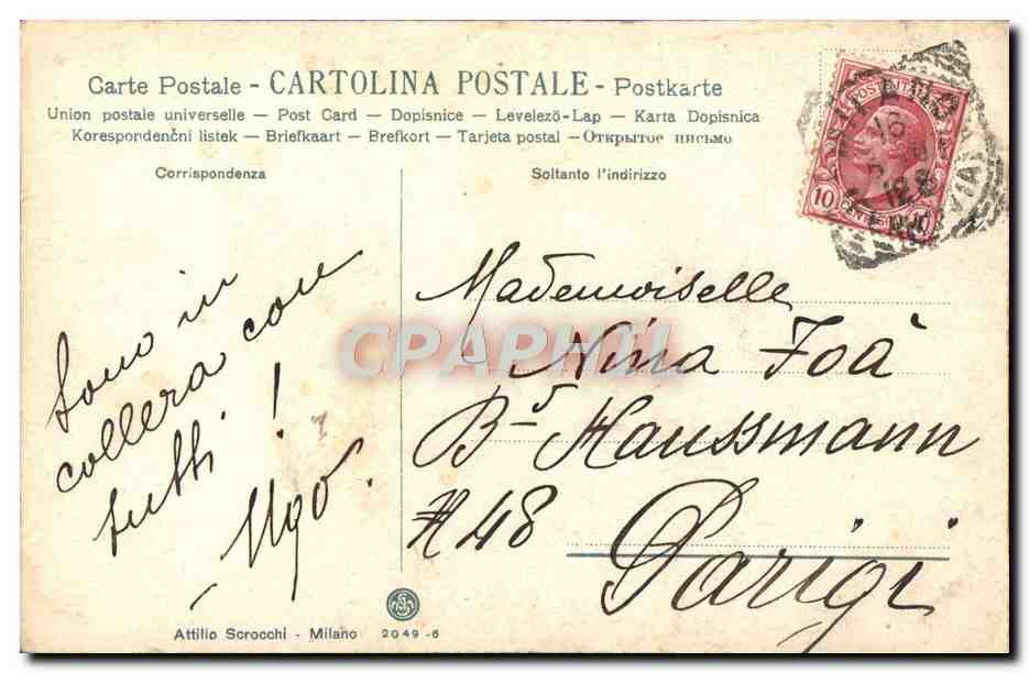 CPA Fantaisie Fleurs — Verso