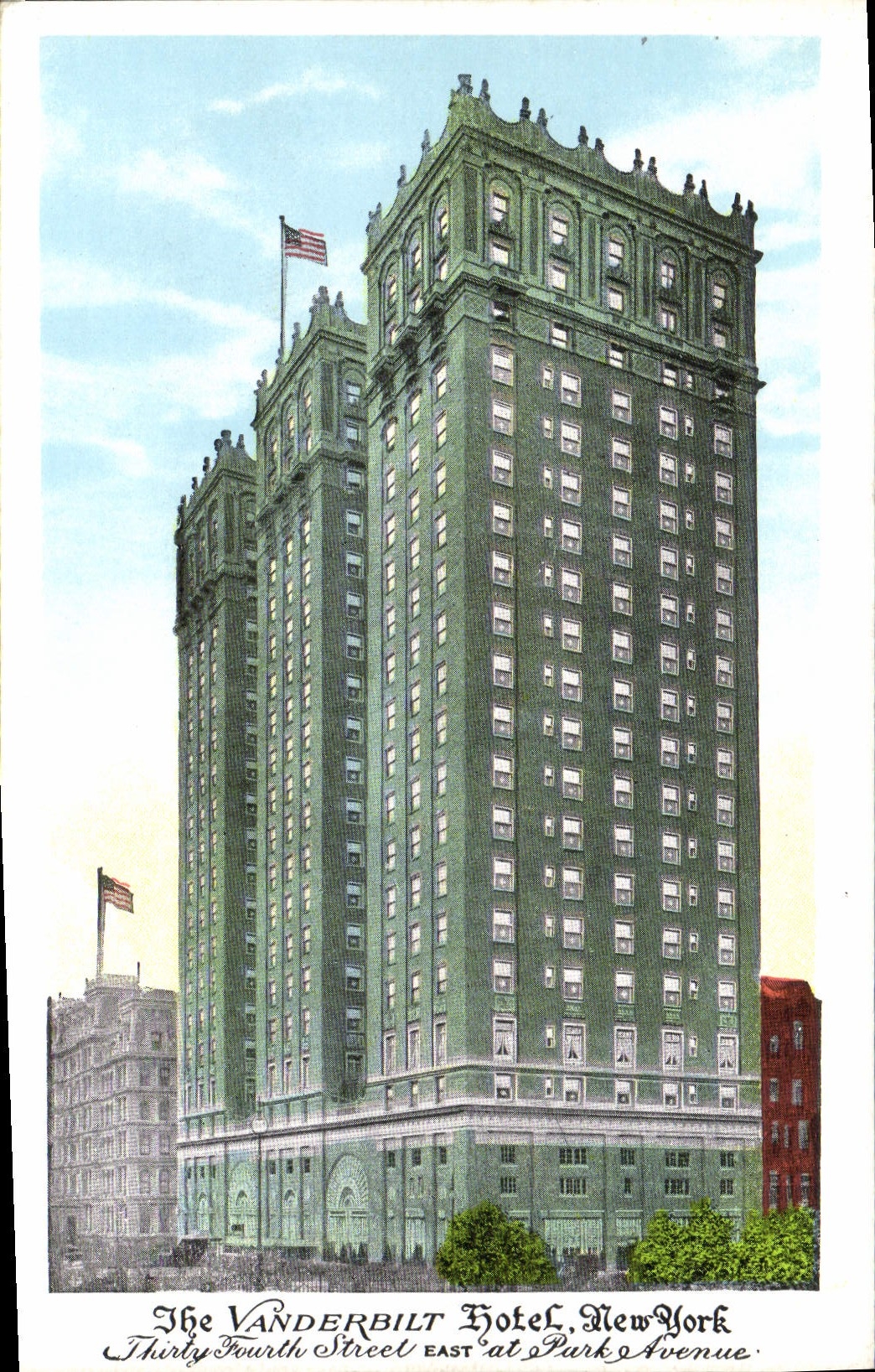 CPA The Vanderbilt Hotel New York Thirty Fourth Street East At Park Avenue