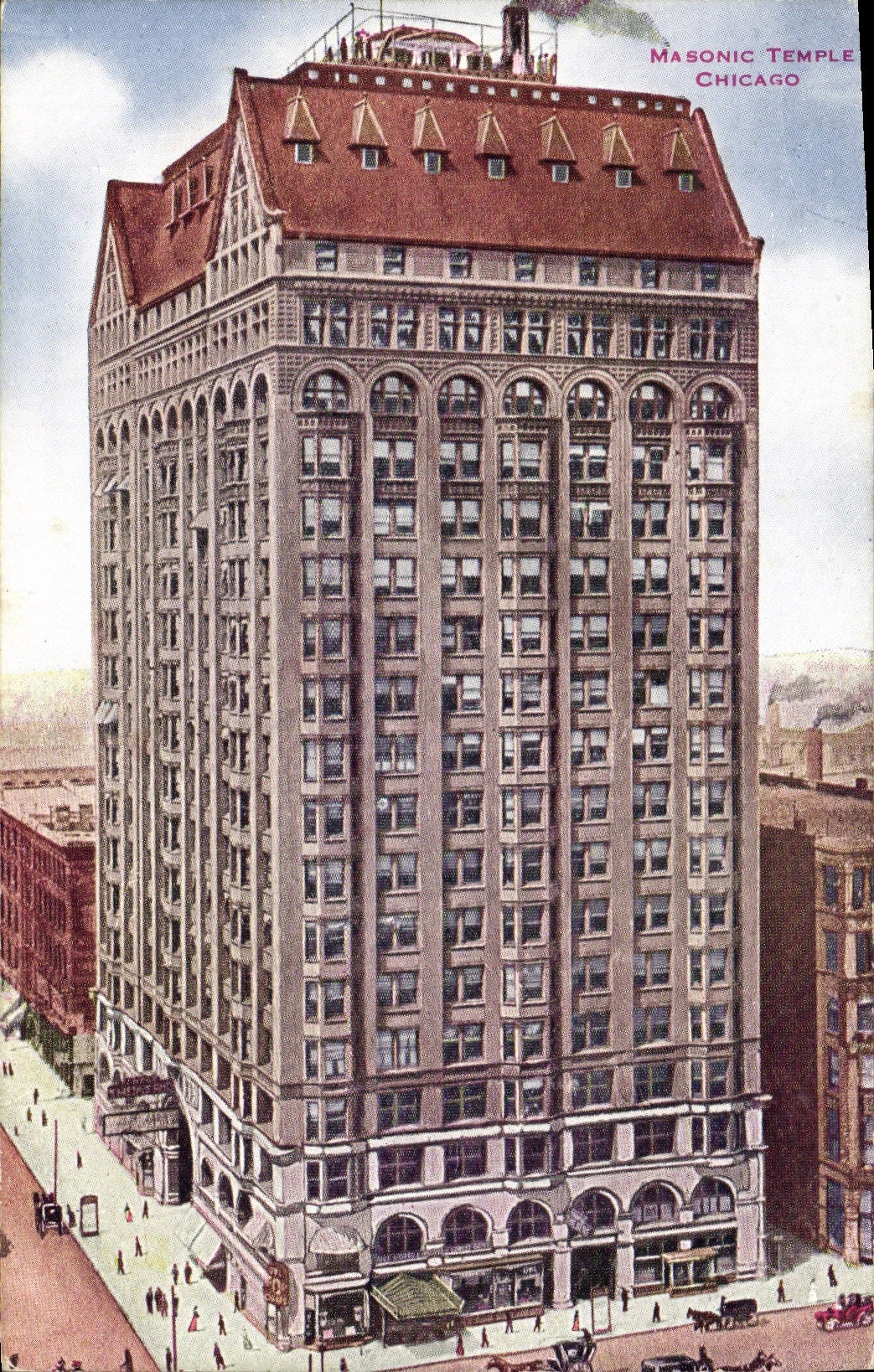 CPA Masonic Temple Chicago Macon Franc Maconnerie