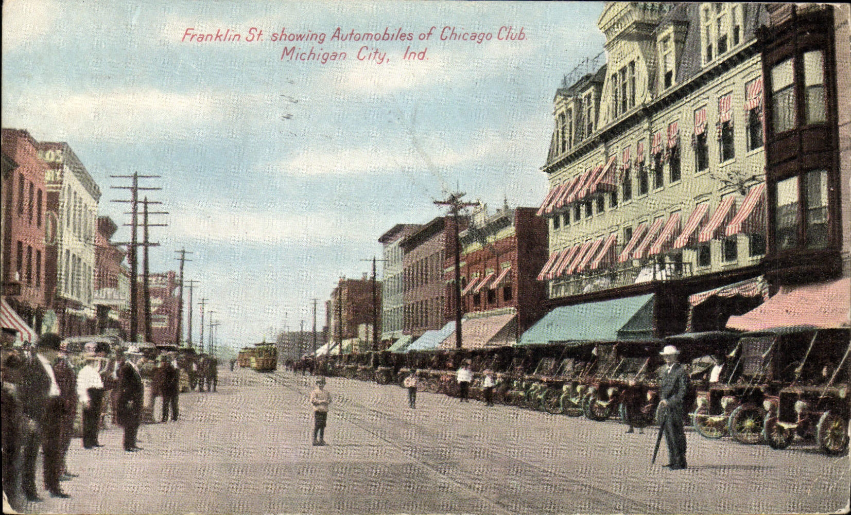 CPA Franklin St Showing Automobiles Of Chicago Club Michigan City Ind