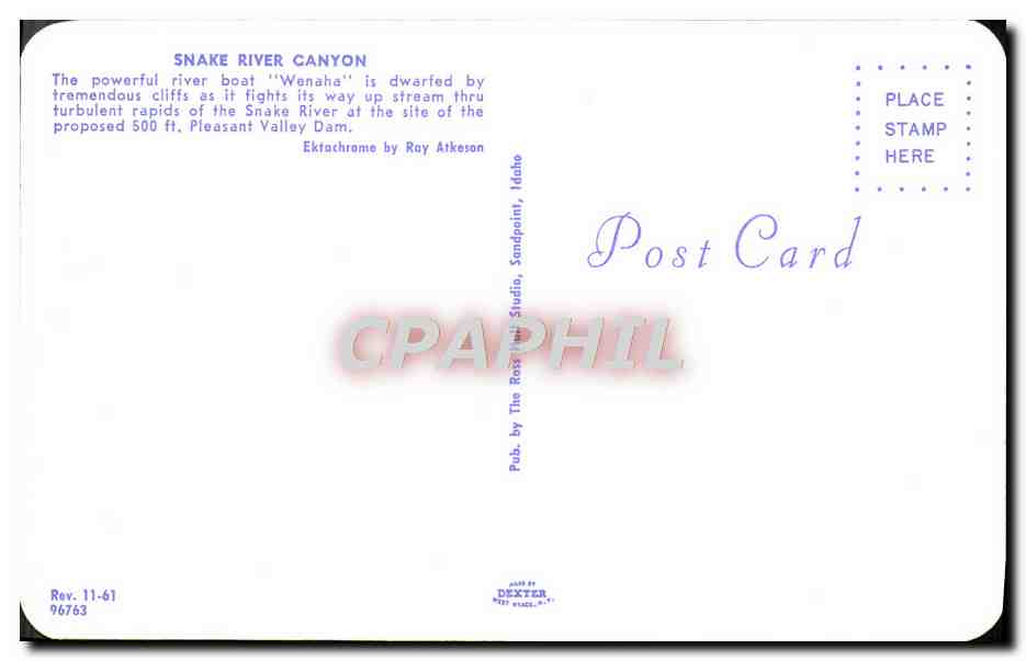 CPM Snake River Canyon  — Back