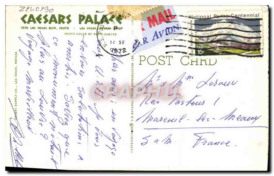 CPM Casers Palace South Las Vegas — Rückseite