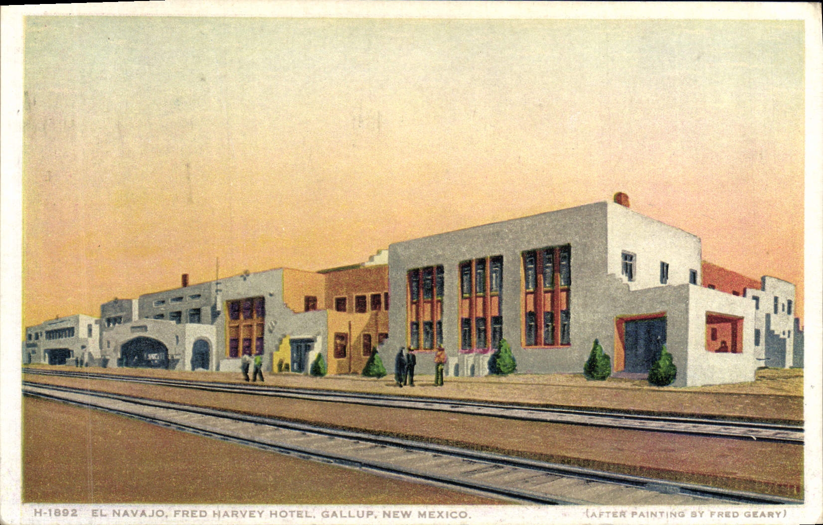 CPA El Navajo Fred Harvey Hotel Gallup New Mexico
