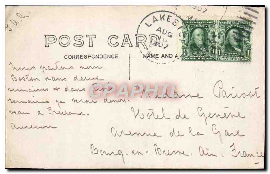 CPA Towles Cottages Belgrade Lakes Maine — Back