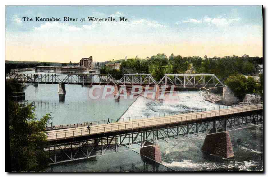 CPA The Kennebec River At Waterville Me