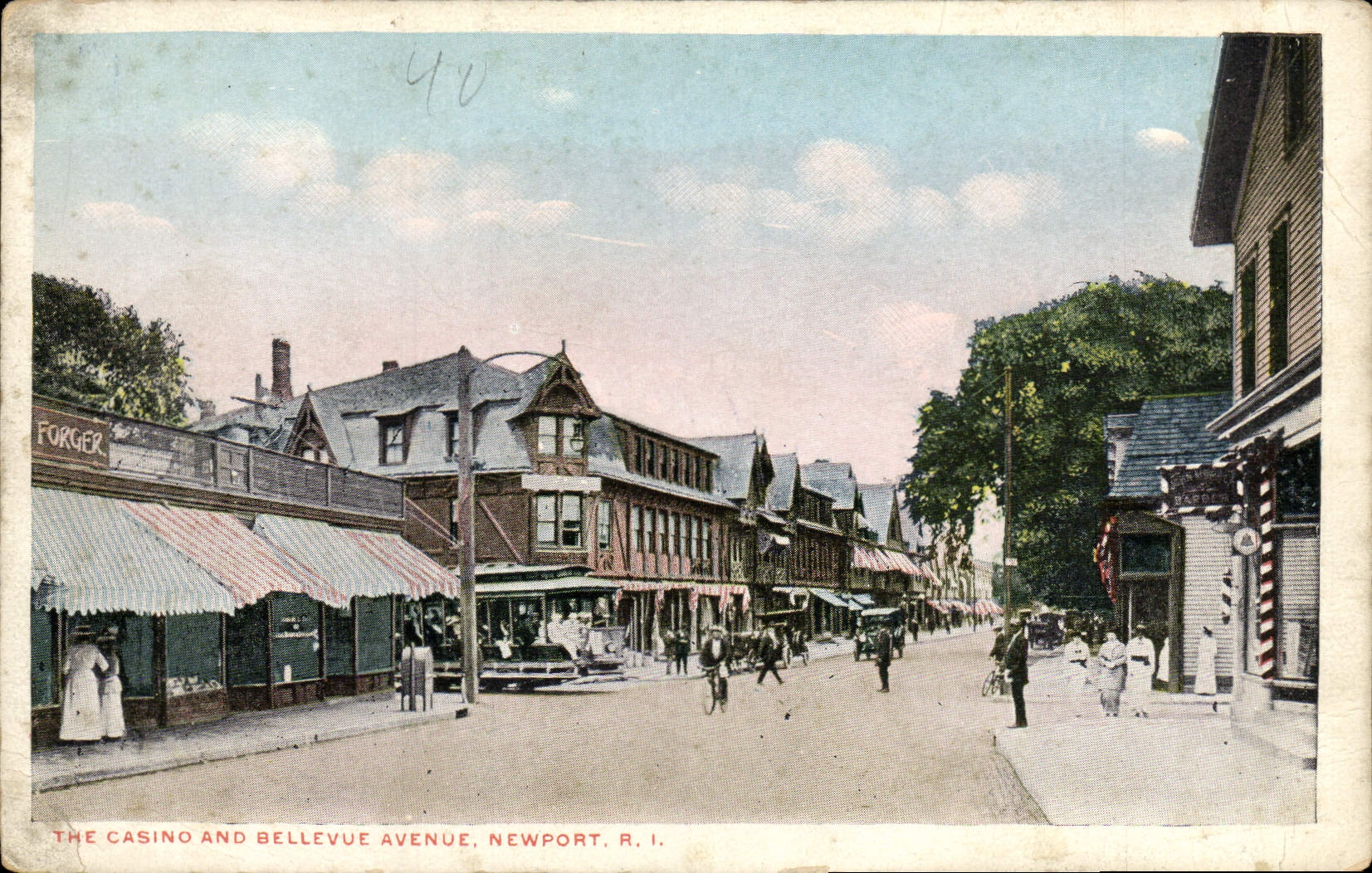 CPA The Casino And Bellevue Avenue Newport R I