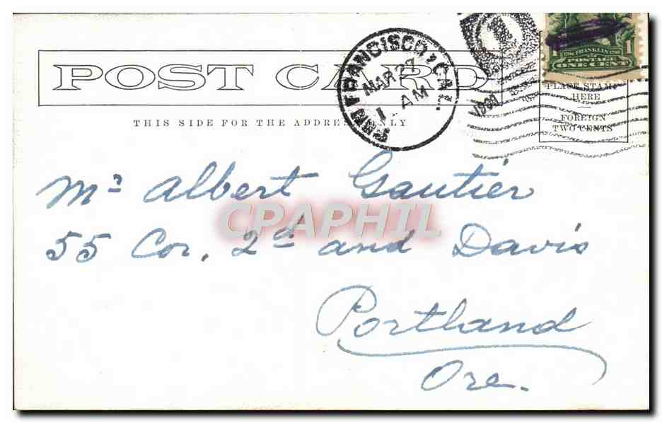 CPA St Demin Stoinez San Francisco — Rückseite