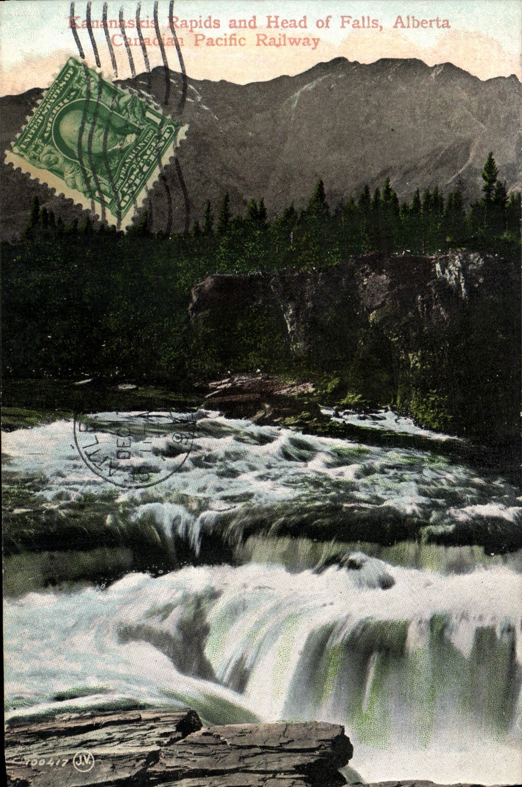 CPA Kananaskis Rapids And Head Of Falls Alberta Canadian Pacific Railway