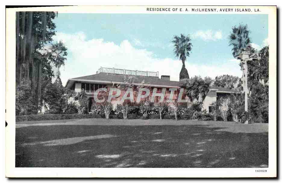 CPA Residence of E A Mcllhenny Avery Island La