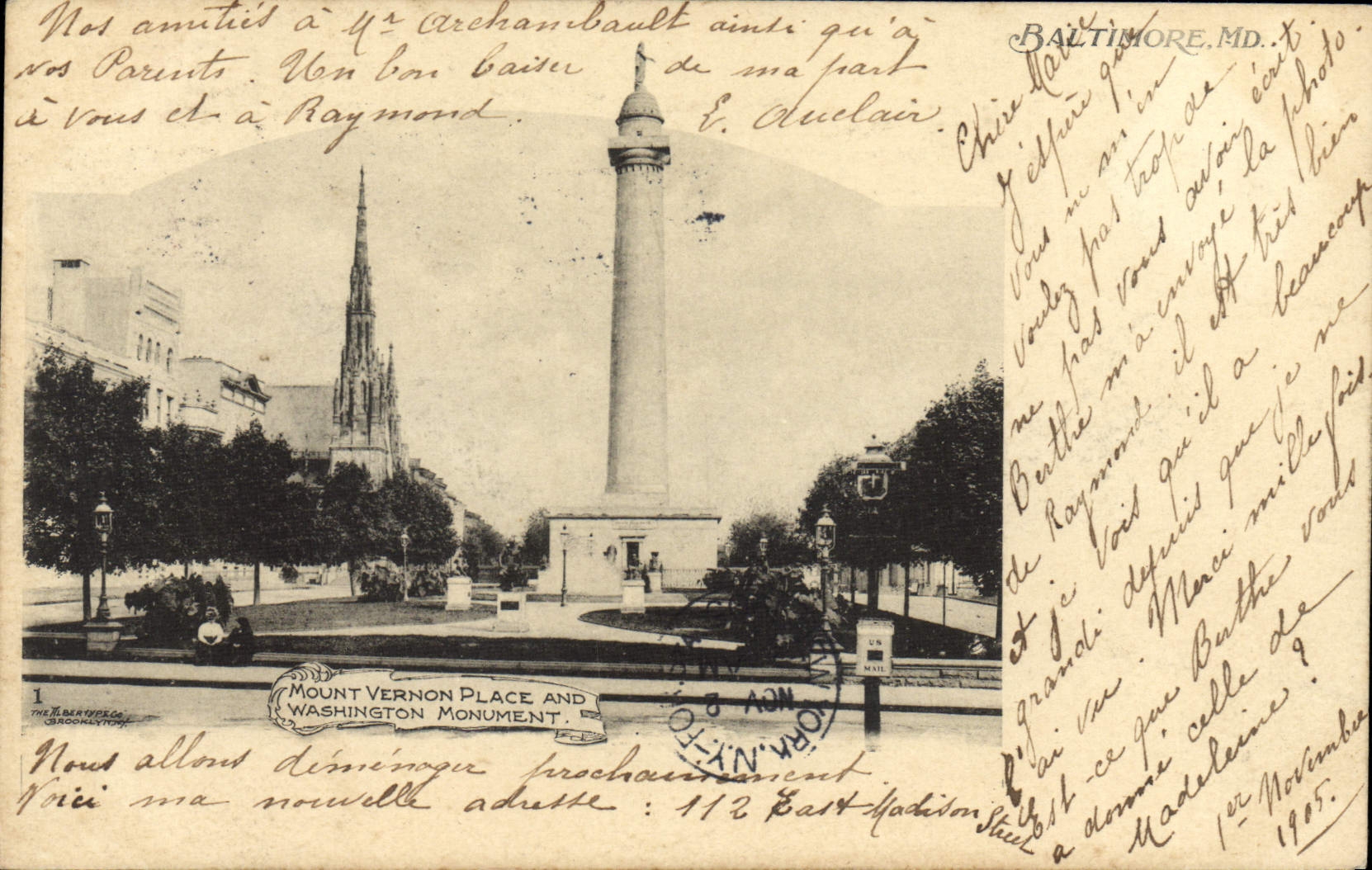 CPA Baltimore Md Mount Vernon Place And Washington Monument