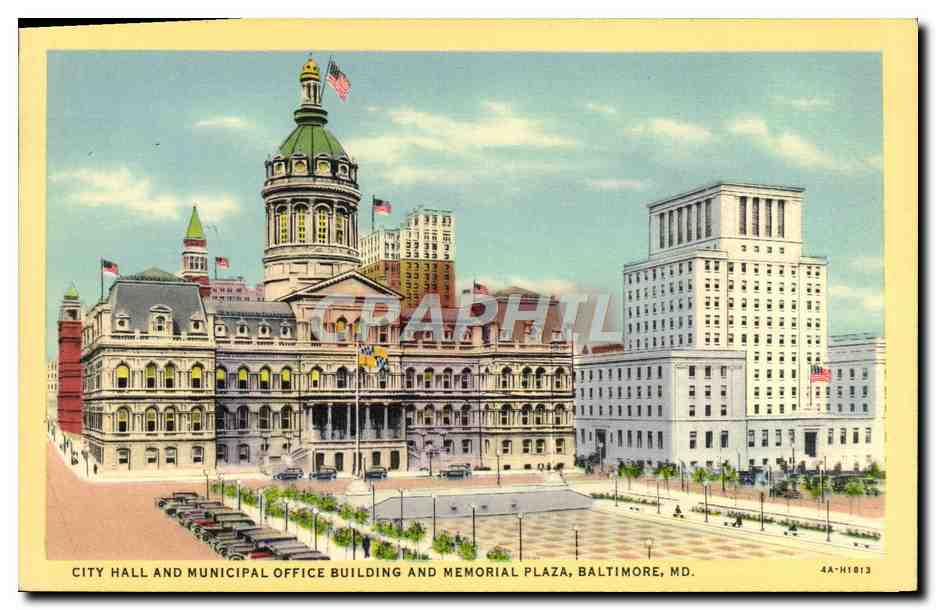 CPA City Hall And Municipal Buillding And Memorial Plaza Baltimore MD