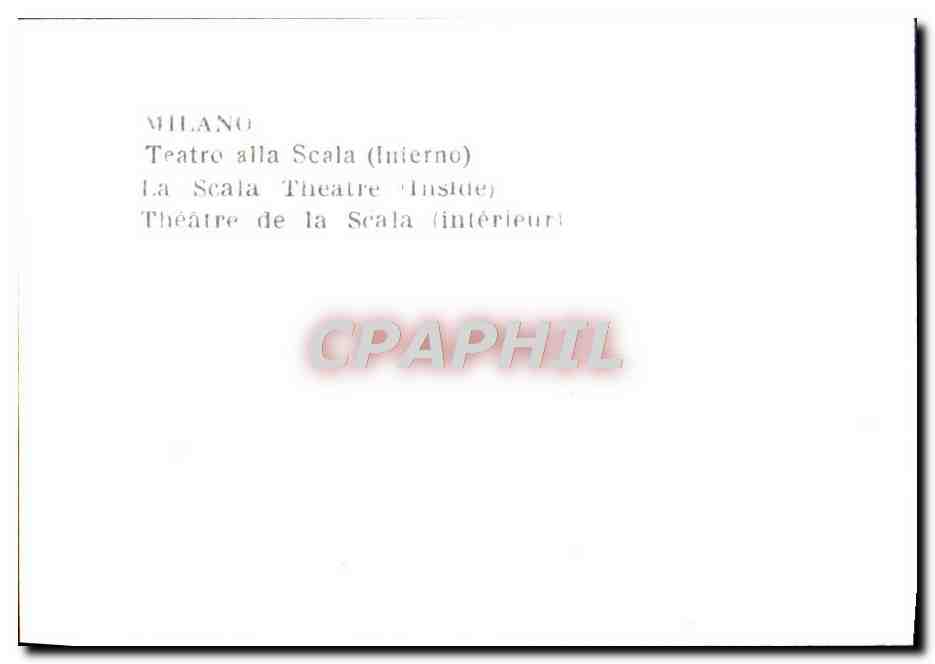CPM Milano Teatro Ala Scala Interno — Rückseite