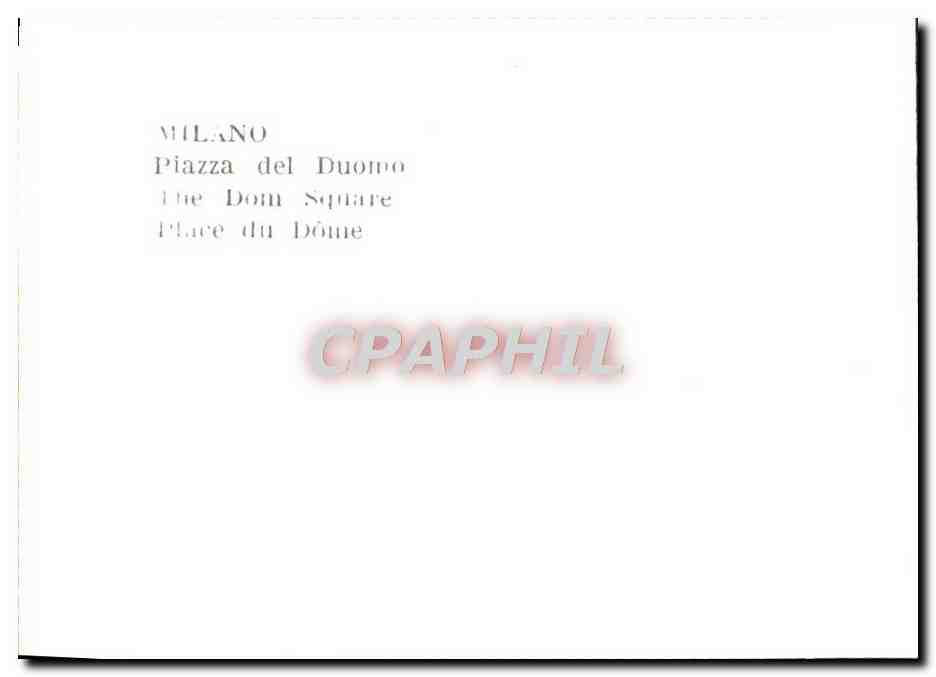 CPM Milano Piazza Del Duomo — Rückseite
