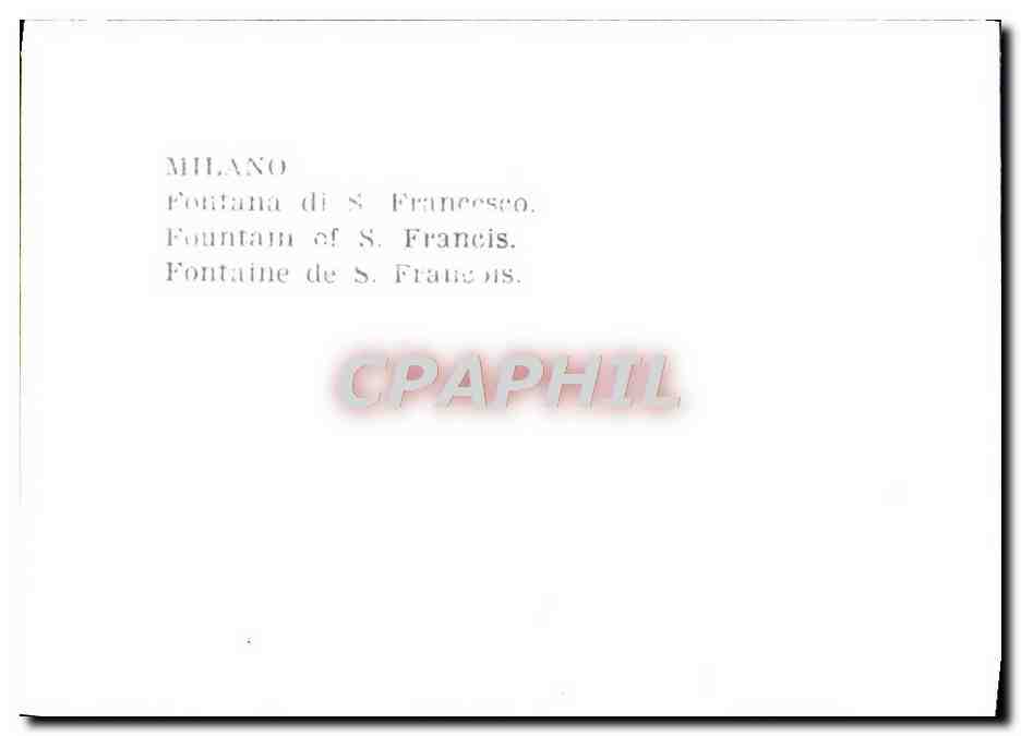 CPM Milano Fontana Di S Francesco  — Rückseite