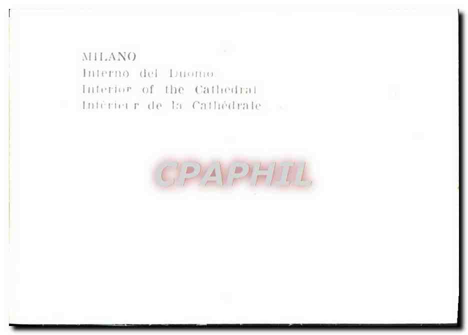 CPM Milano Interno Del Duomo — Rückseite