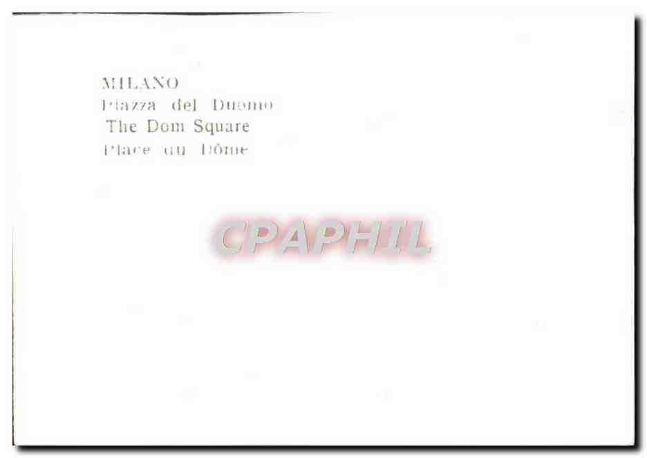 CPM Milano Piazza Del Duomo — Rückseite