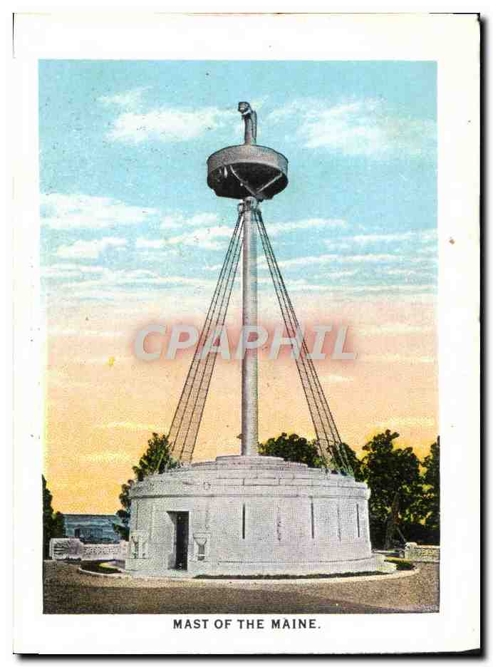 CPM Tomb Of Unknown Soldier Mast Of The Maine — Back