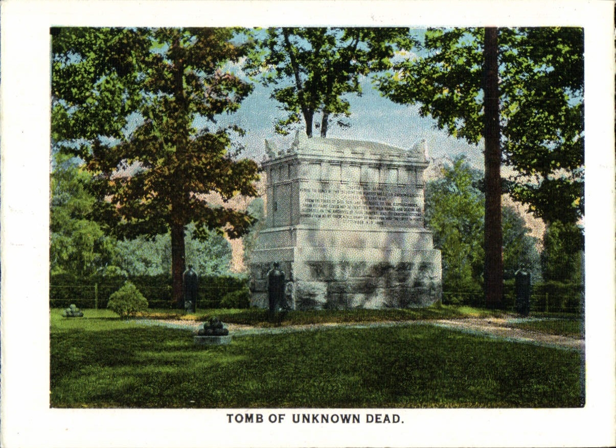 CPM Tomb Of Unknown Dead Kearny statue