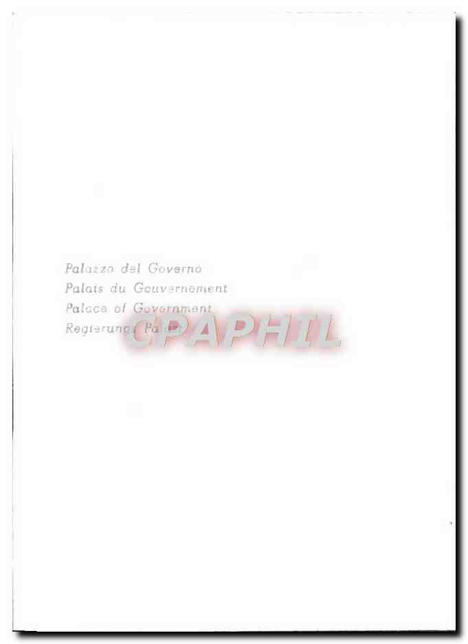 Palazzo del Governo — Palais du Gouvernement — Palazzo del Governo — Palais du Gouvernement — Palais of Government — Regierungspalast — CPAPHIL — Verso