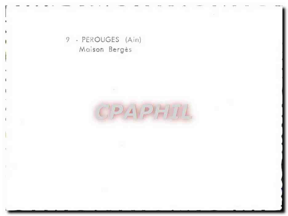 Perouges (Ain) — Maison Bergès — CPAPHIL — Verso