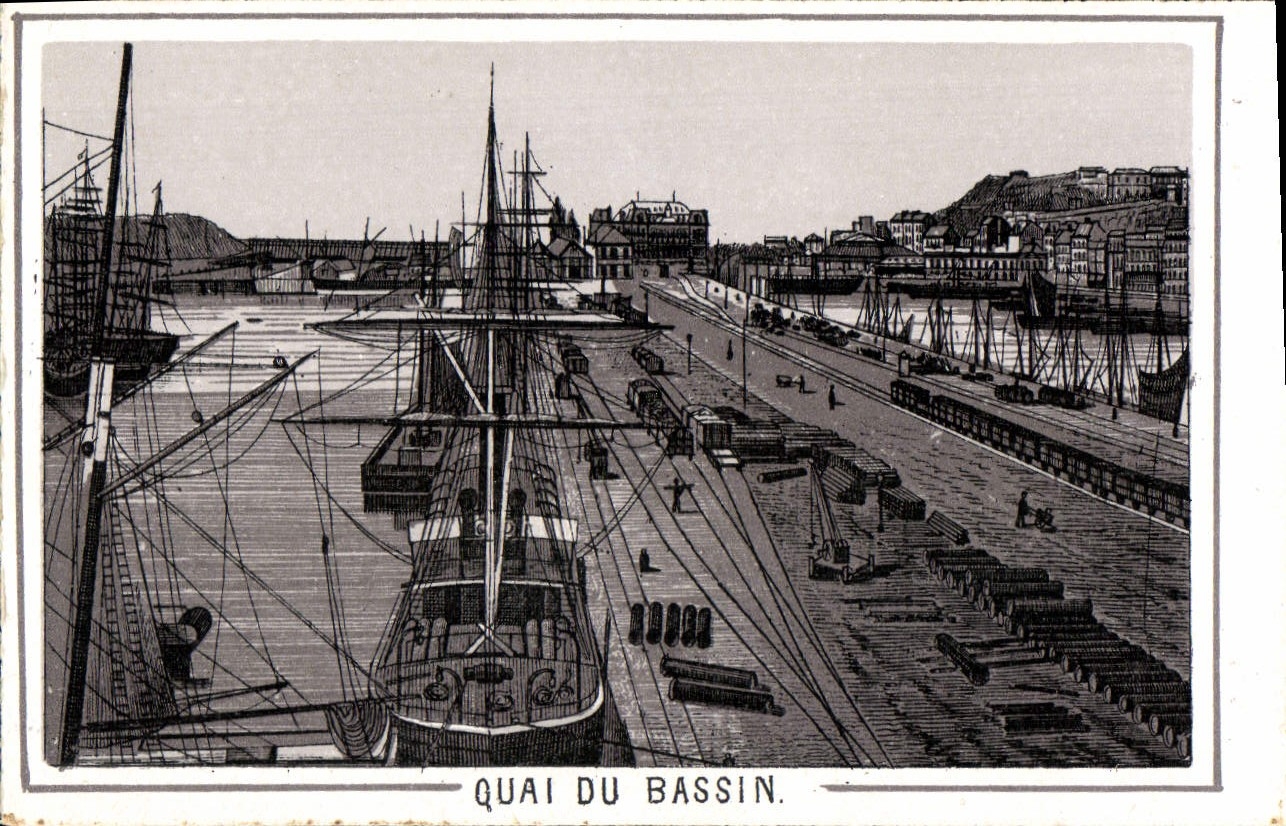 CPM Boulogne sur Mer Quai Du Bassin Bateau Voilier