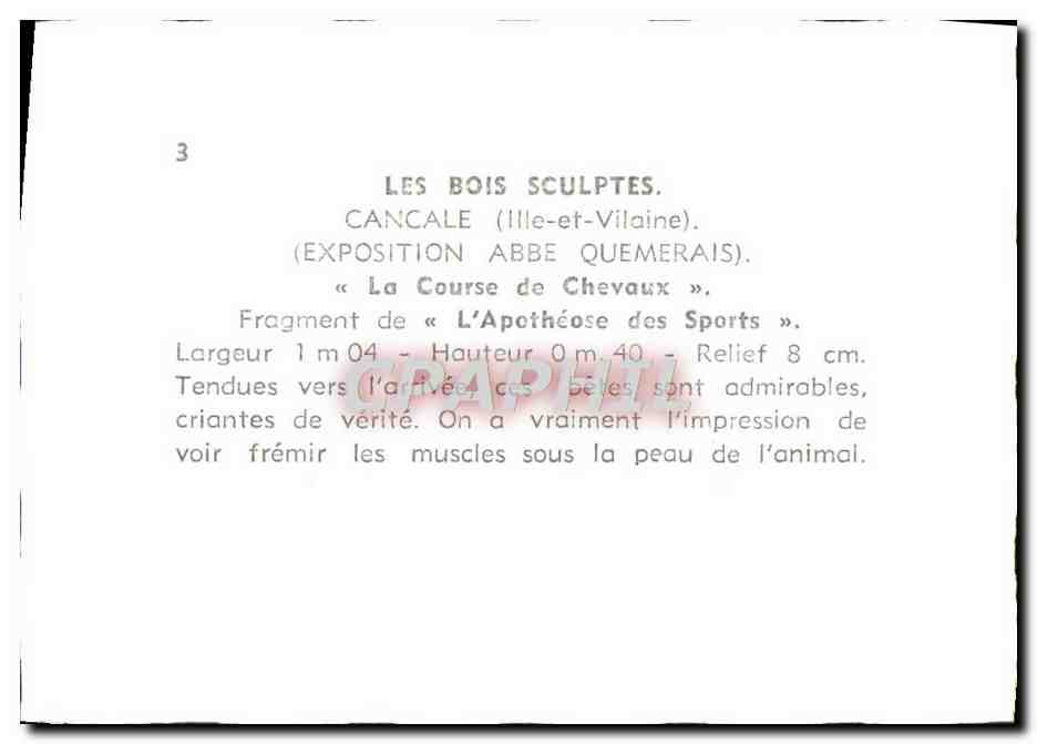 Cancale (Ille-et-Vilaine) — Fragment de « L’Apothéose des Sports » — Exposition Abbé Quemerais — Reverso