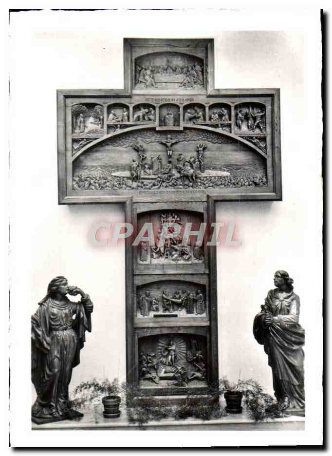 Croix sculptée à Cancale — Exposition Abbe Quemerais (1940-1952) — Cancale (Ille-et-Vilaine)