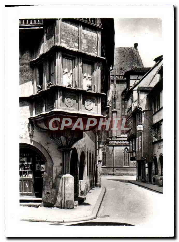 CPM Colmar Rue Merciere avec maison Pfister et Cathedrale
