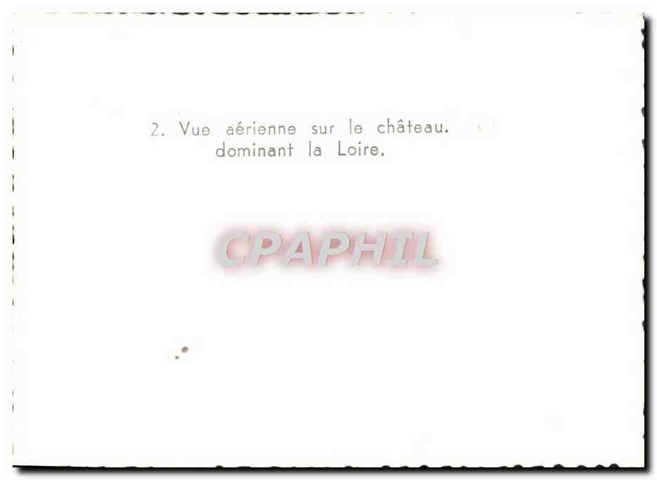 CPM Saumur Vue aerienne du chateau dominant la Loire — Rückseite